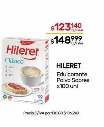 Nini Mayorista Hileret Edulcorante Polvo Sobres x 100uni oferta