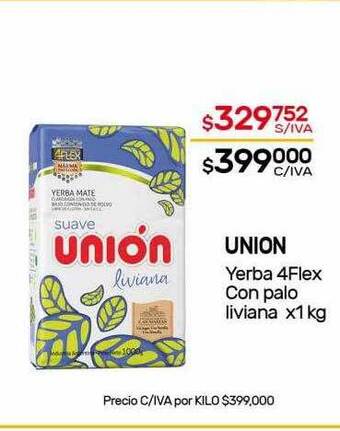 Nini Mayorista Union Yerba 4flex Con Palo Liviana x 1kg oferta