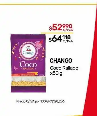 Nini Mayorista Chango Coco Rallado x 50g oferta