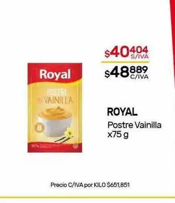 Nini Mayorista Royal Postre Vainilla x 75g oferta