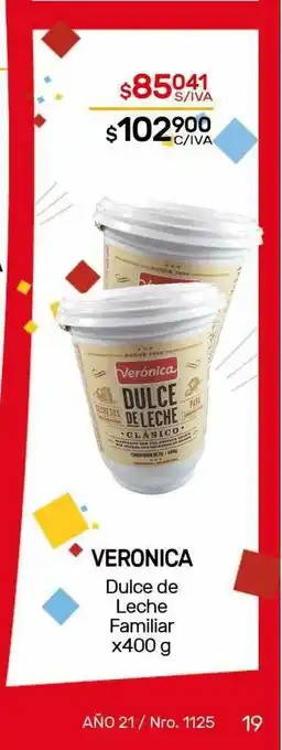 Nini Mayorista Veronica Dulce De Leche Familiar x 400g oferta