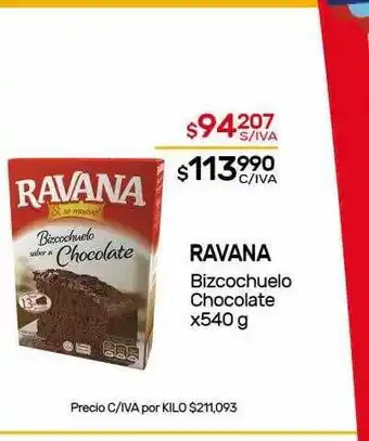 Nini Mayorista Ravana Bizcochuelo Chocolate x 540g oferta