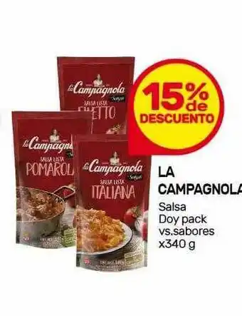 Nini Mayorista La Campagnola Salsa Doy Pack Vs.sabores 15% De Descuento x 340g oferta