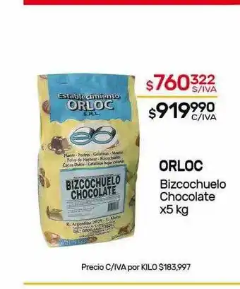 Nini Mayorista Orloc Bizcochuelo Chocolate x 5kg oferta