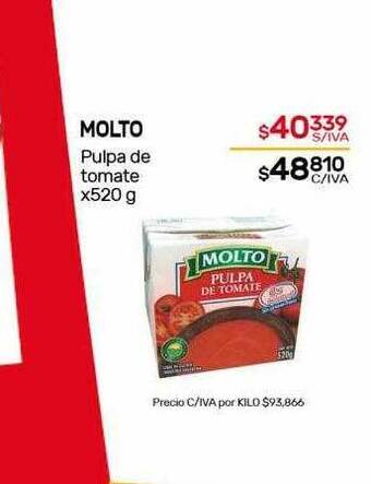 Nini Mayorista Molto Pulpa De Tomate x 520g oferta