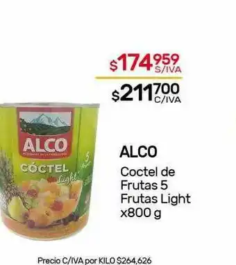 Nini Mayorista Alco Coctel De Frutas 5 Frutas Light x 800g oferta