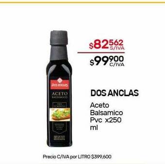 Nini Mayorista Dos Anclas Aceto Balsamico Pvc x 250ml oferta