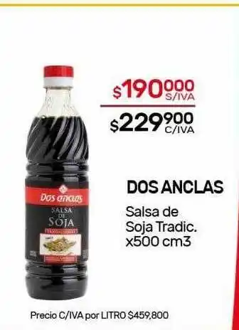 Nini Mayorista Dos Anclas Salsa De Soja Tradic. x 500cm3 oferta