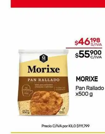 Nini Mayorista Morixe Pan Rallado x 500g oferta