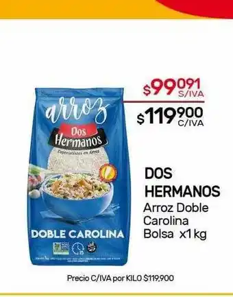 Nini Mayorista Dos Hermanos Arroz Doble Carolian Bolsa x 1kg oferta