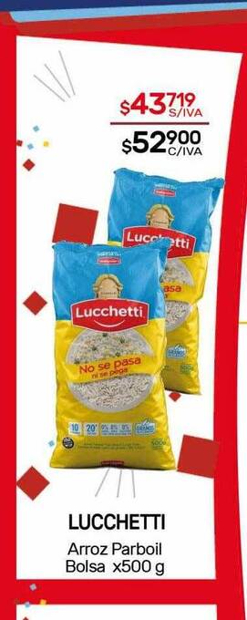 Nini Mayorista Lucchetti Arroz Parboil Bolsa x 500g oferta