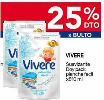 Nini Mayorista Vivere Suavizante Doy Pack Plancha Facil x 810ml oferta