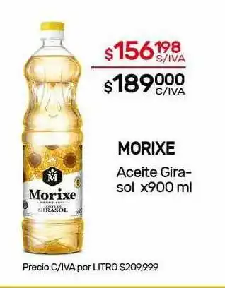 Nini Mayorista Morixe Aceite Girasol x 900ml oferta