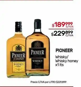 Nini Mayorista Pioneer Whisky Whisky Honey x 1lts oferta