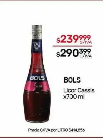 Nini Mayorista Bols Licor Cassis x 700ml oferta