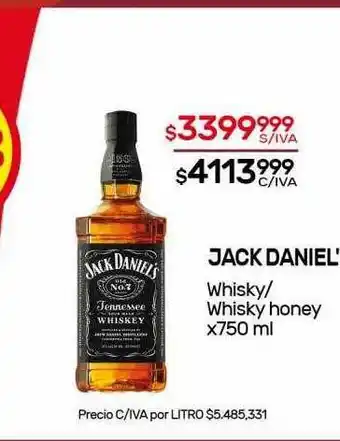 Nini Mayorista Jack Daniel Whisky Whisky Honey x 750ml oferta