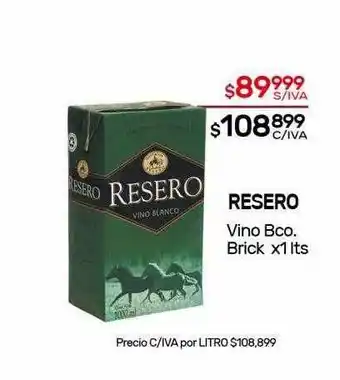 Nini Mayorista Resero Vino Bco. Brick x 1lts oferta