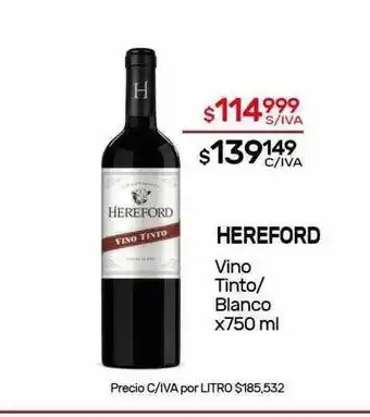 Nini Mayorista Heroford Vino Tinto Blanco x 750ml oferta