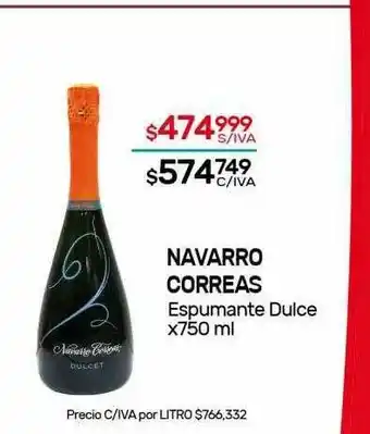 Nini Mayorista Navarro Correas Espumante Dulce x 750ml oferta