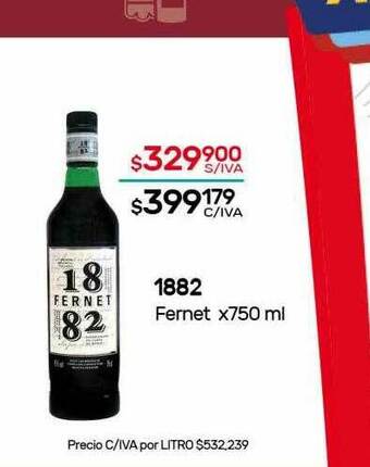 Nini Mayorista 1882 Fernet x750ml oferta