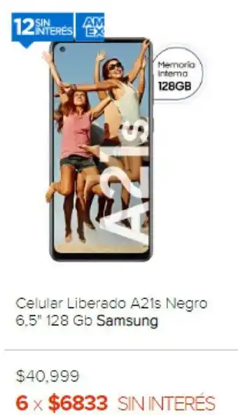 Megatone Samsung Celular Liberado A21s Negro 128gb oferta