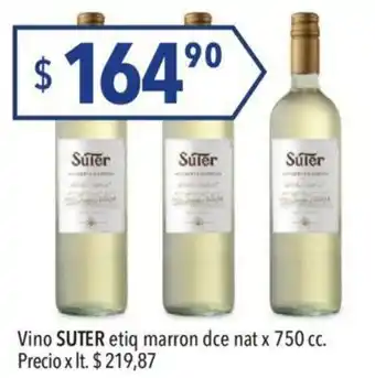 Hergo Suter Vino etiq marron dce nat x 750cc oferta