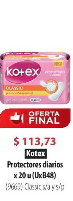 Parodi Kotex Protectores Diarios oferta
