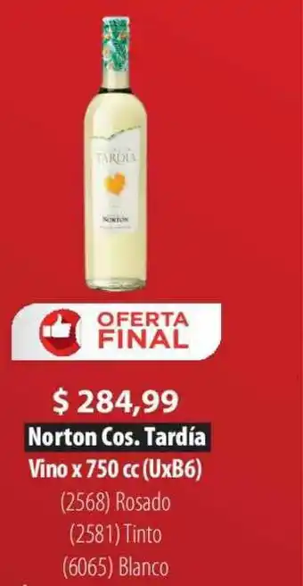 Parodi Norton Cos. Tardía Vino x 750 cc oferta