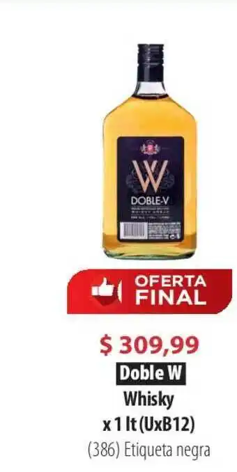 Parodi Doble W Whisky x 1lt oferta