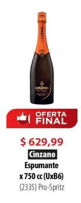 Parodi Cinzano Espumante x 750 cc oferta