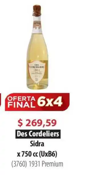 Parodi Des Cordeliers Sidra x 750 cc oferta