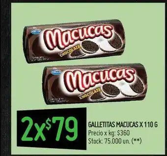 Walmart Galletitas Macucas x 110g oferta