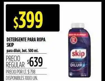 Supermercados Vea Detergente Para Ropa Skip Para Diluir 500 ml oferta