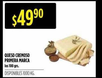 Supermercados Vea Queso Cremoso Primera Marca 100grs oferta