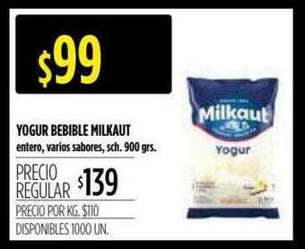 Supermercados Vea Yogur Bebible Milkaut oferta