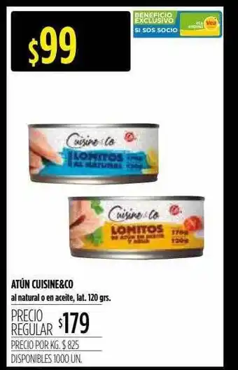 Supermercados Vea Atún Cuisine&co Al Natural O En Aceite oferta