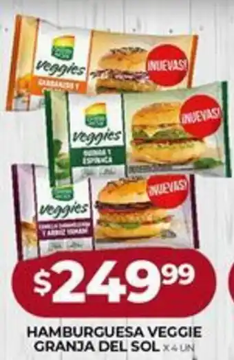 Supermercados Tadicor Hamburguesa Veggie Granja Del Sol oferta