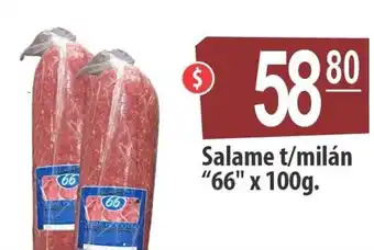 Autoservicio Capo Salame t/milán "66" x 100 g. oferta