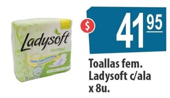 Autoservicio Capo Toallas fem. Ladysoft c/ala x 8u. oferta