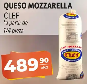 El Milagro Mayorista Queso Mozzarella Clef 1/4 pieza oferta