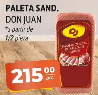 El Milagro Mayorista Paleta Sand. Don Juan 1/2 pieza oferta