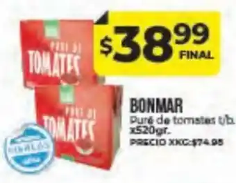 Supermayorista Vital Bonmar Puré de tomates t/b x520 gr. oferta