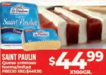 Supermayorista Vital Saint Paulin Queso cremoso horma/mltad x 100 gr. oferta