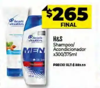 Supermayorista Vital H&S Shampoo/Acondicionador x300/375 ml oferta