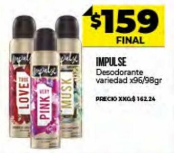 Supermayorista Vital Impulse Desodorante variedad x 96/98 gr oferta