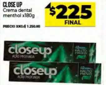 Supermayorista Vital Close Up Crema dental menthol x 180 g oferta
