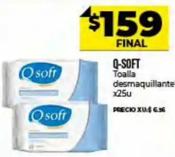 Supermayorista Vital Q-Soft Toalla desmaquillante x25u oferta