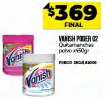 Supermayorista Vital Vanish Poder 02 Quitamanchas polvo x 450 gr oferta