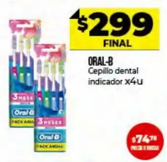 Supermayorista Vital Oral-B Cepillo dental indicador x 4 u oferta