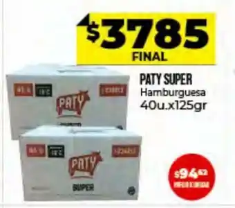 Supermayorista Vital Paty Super Hamburguesa 40u. x 125 gr oferta